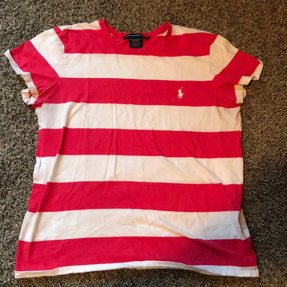 red and white polo tee!